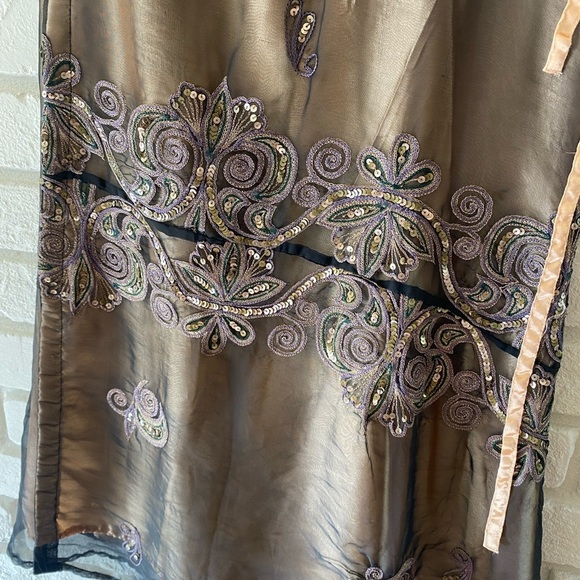 Lotus Creations Adjustable Wrap Skirt, Brown M #043 - Picture 3 of 11